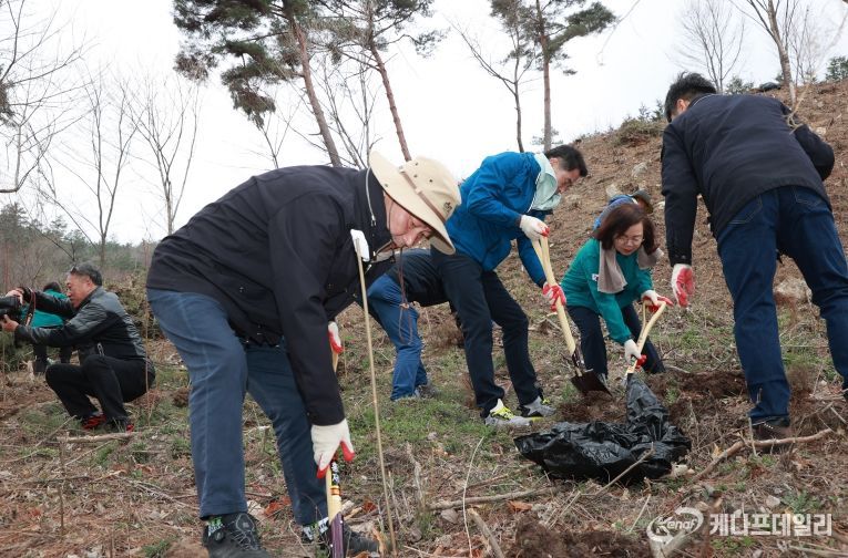 80년의 뿌리, 푸른미래, 나무심기 행사로 미래 진안 실현