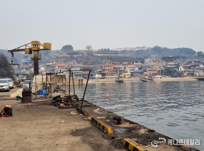 산불 피해-영덕 노물항