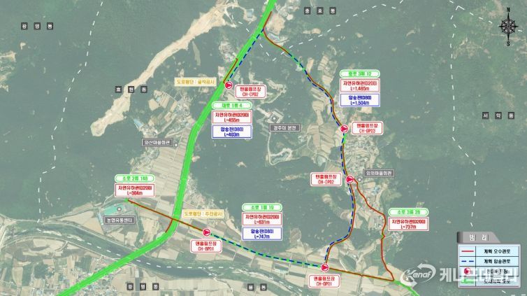 충효 처리분구 계획 평면도
